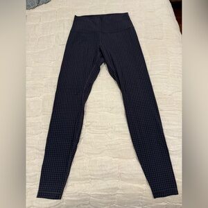Lululemon Houndstooth Align Leggings Navy Gray Size 8 EUC